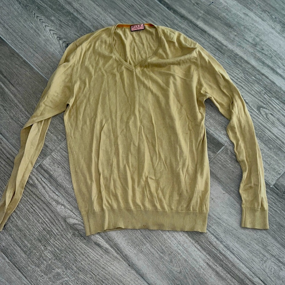 Men Pink V neck sweater